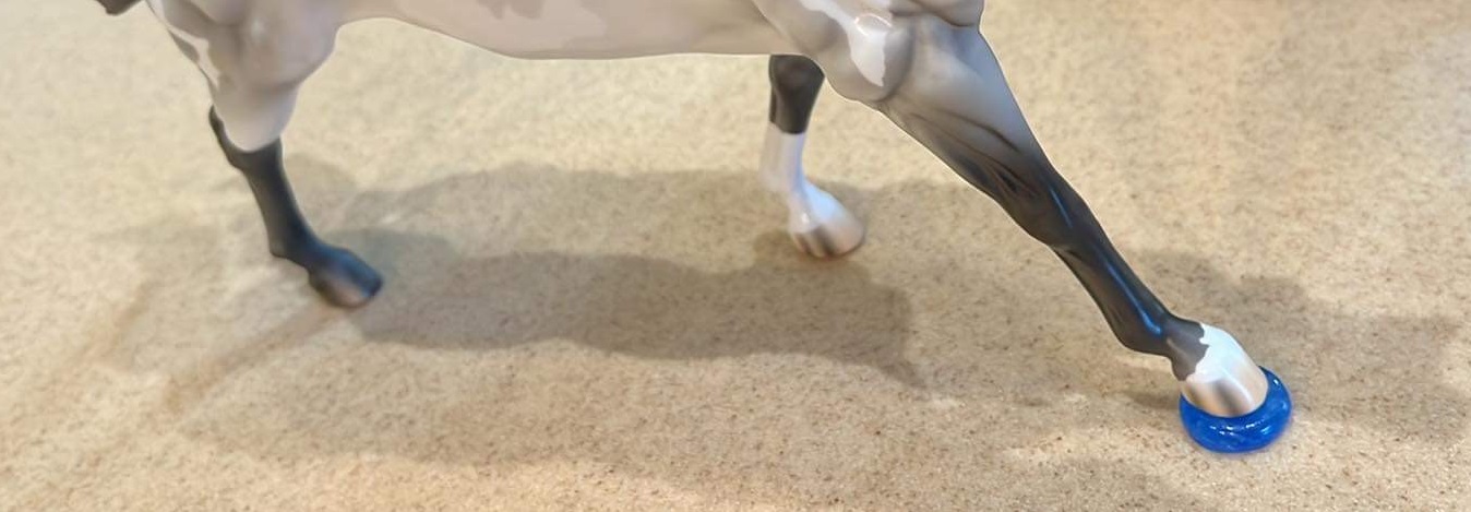 blue foot stand on a Remington